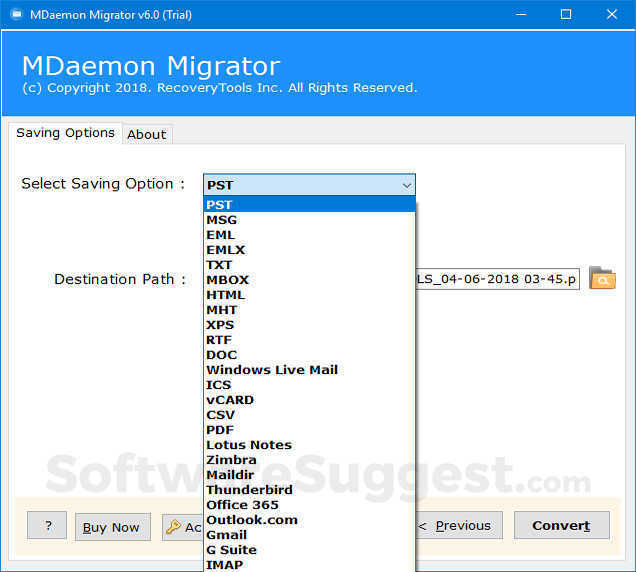 MDaemon Migration Tool Screenshot1